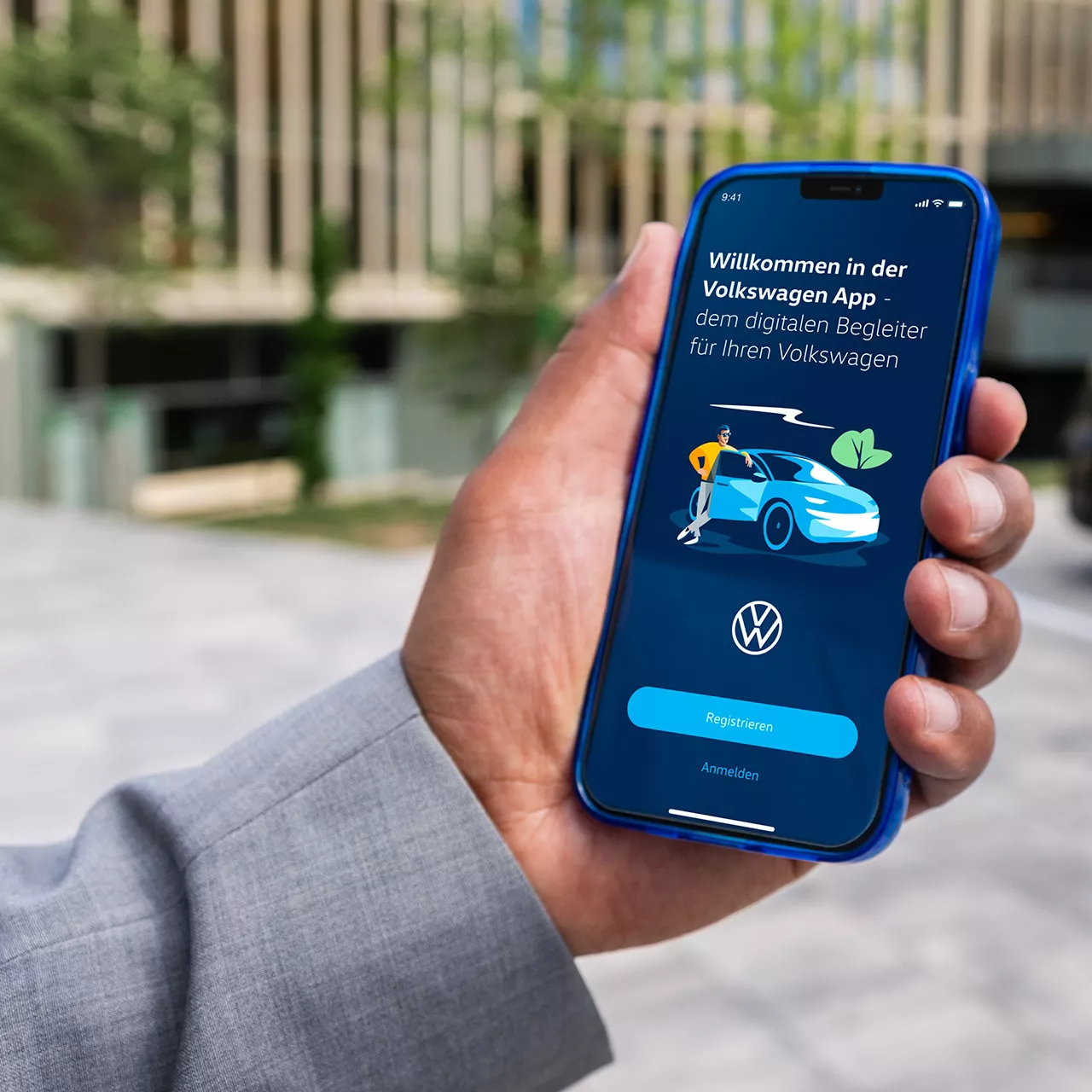 Přihlašovací okno aplikace VW Connect