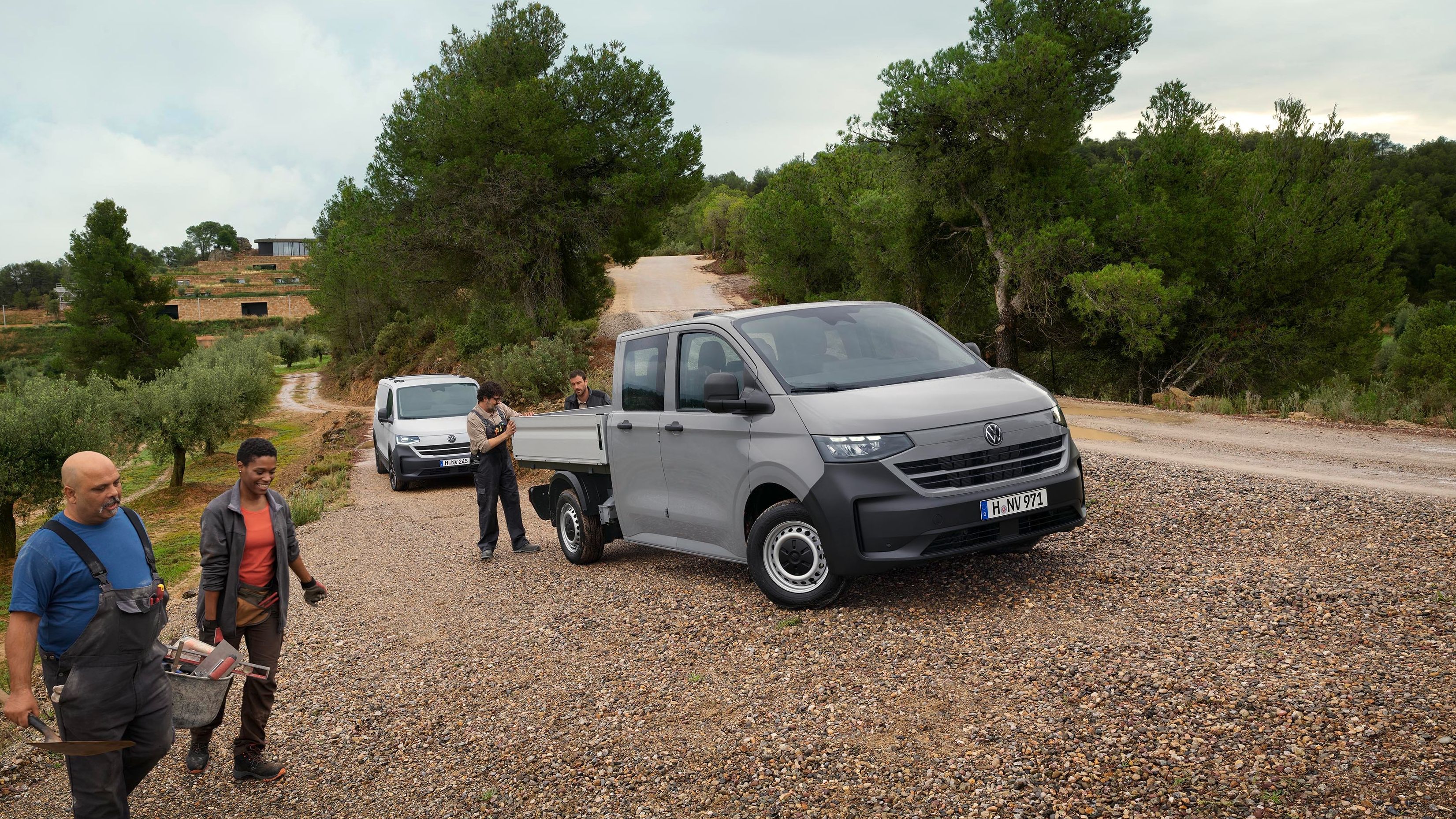 Volkswagen Transporter valník šedé barvy