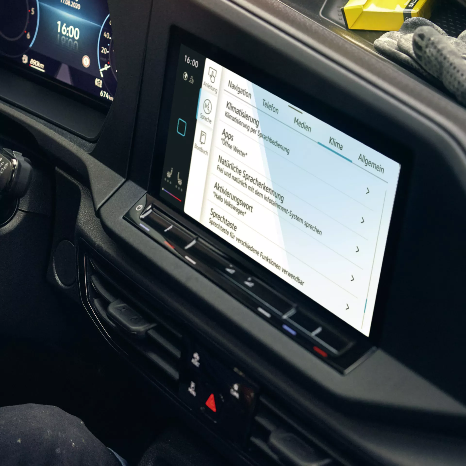 Volkswagen Caddy, detail klimatizace