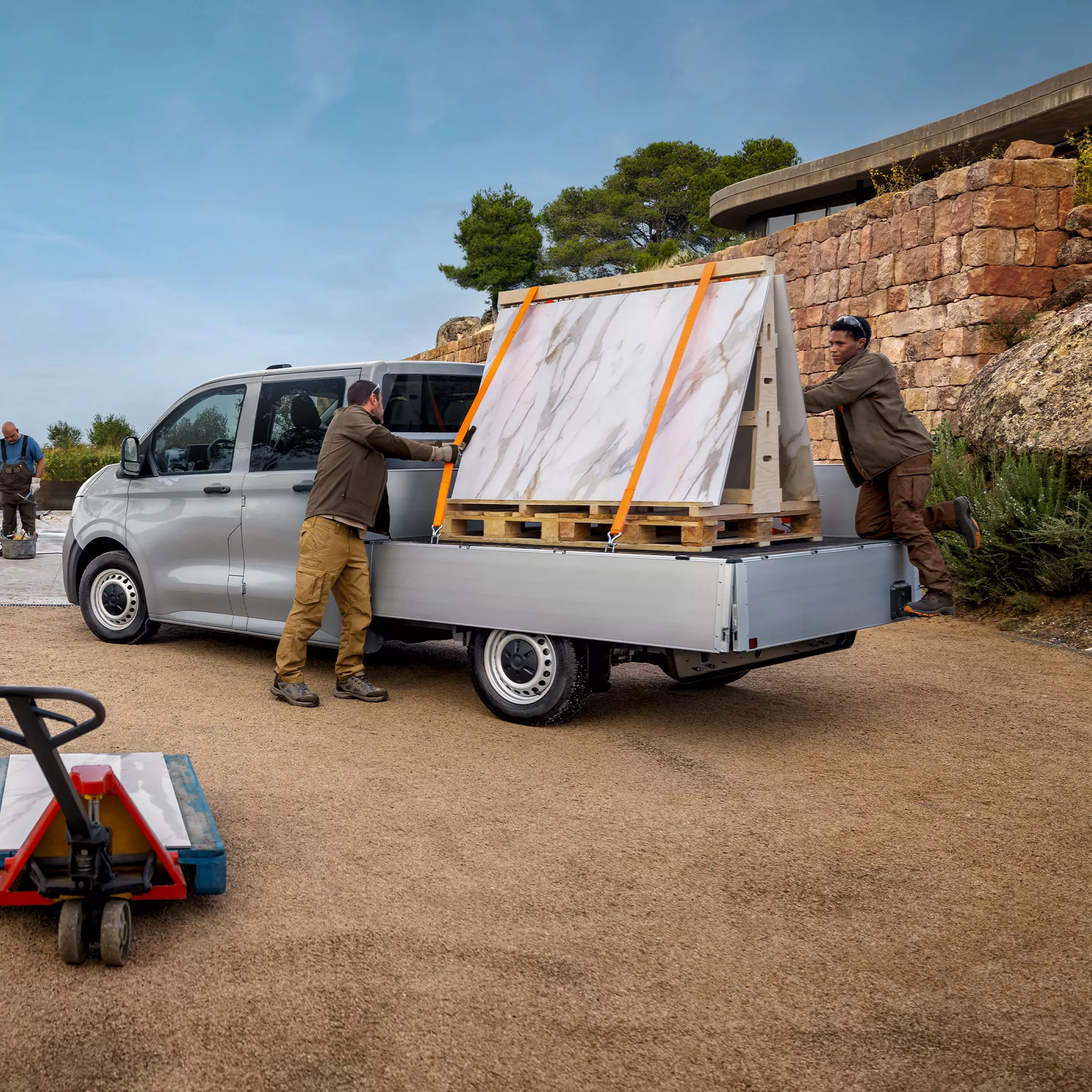 Zajištění valníkového nákladu Volkswagen Transporter