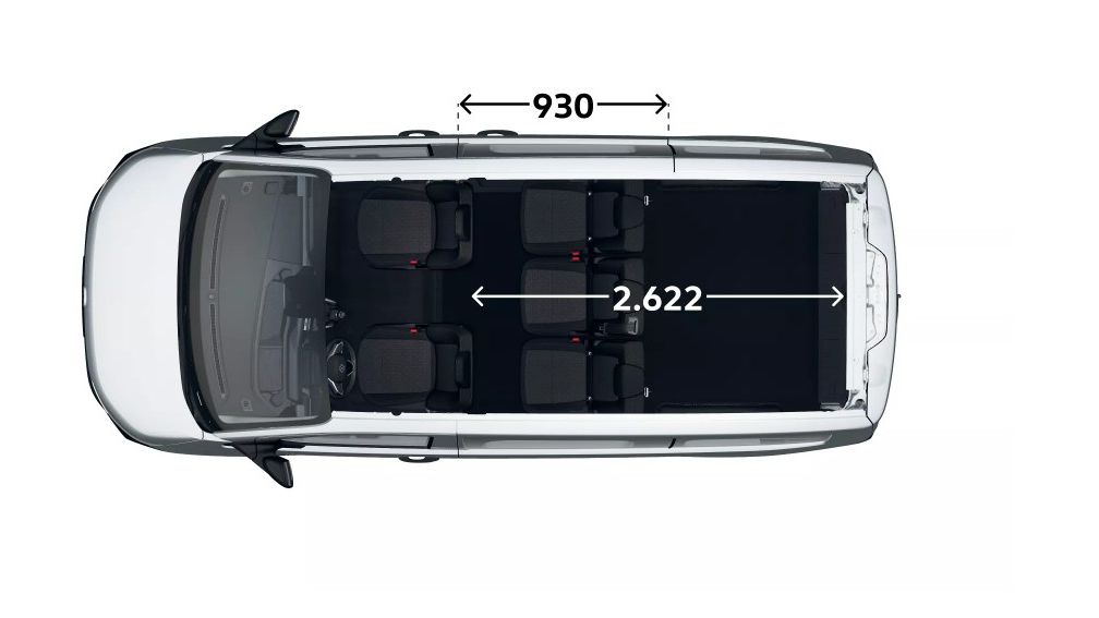 Volkswagen Transporter Kombi pohled zhora