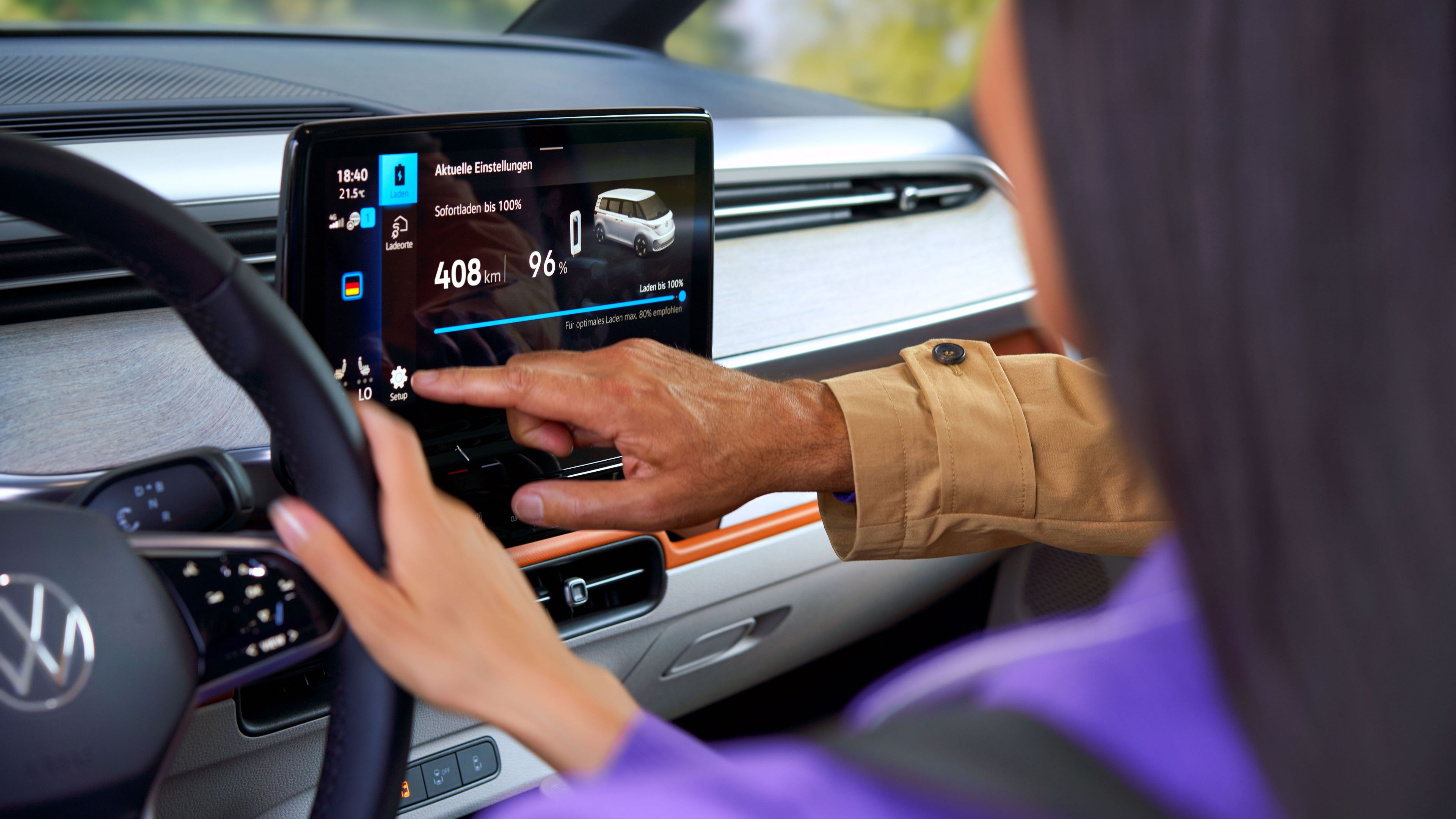 Infotainment modelu Volkswagen ID. Buzz